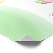 Pastel Waterverfspatten En Kuiken Gelukkig Pasen Poster (Hoek)