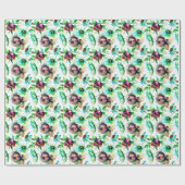 Pastel Waterverven Abstracte bloemen Cadeaupapier (Vlak)