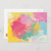 Pastel-Waterverven Briefkaart (Voorkant / Achterkant)