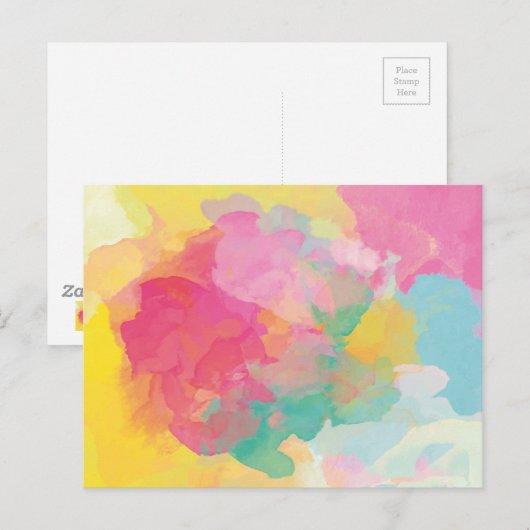 Pastel-Waterverven Briefkaart (Voorkant / Achterkant)