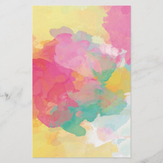 Pastel-Waterverven Briefpapier (Voorkant)