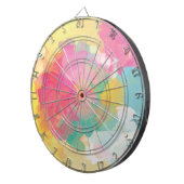Pastel-Waterverven Dartbord (Voorkant Rechts)