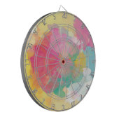 Pastel-Waterverven Dartbord (Voorkant Links)