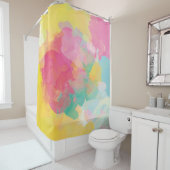 Pastel-Waterverven Douchegordijn (In situ)