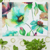 Pastel Waterverven Floral Pattern Theedoek (Gevouwen)