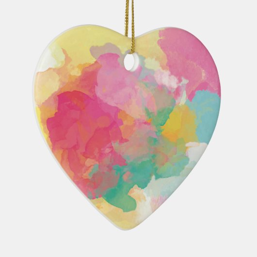 Pastel Waterverven Keramisch Ornament (Rechts)