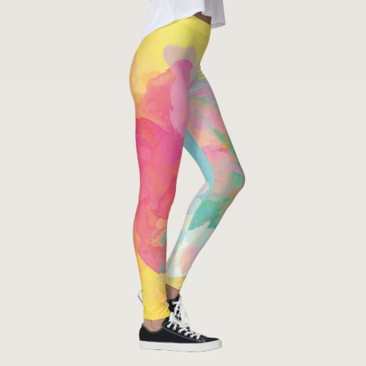 Pastel-Waterverven Leggings (Rechts)