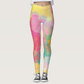Pastel-Waterverven Leggings (Voorkant)