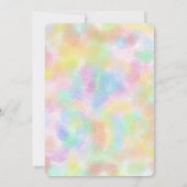 Pastel Waterverven Ooievaar met Bundel Baby shower Kaart (Achterkant)