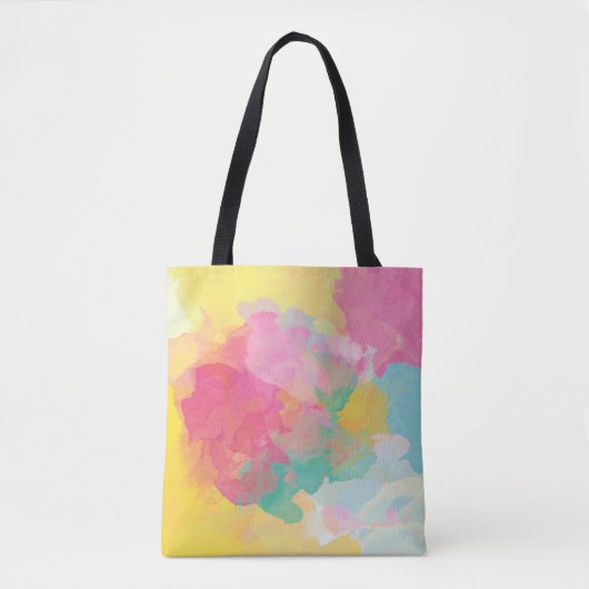 Pastel-Waterverven Tote Bag (Voorkant)