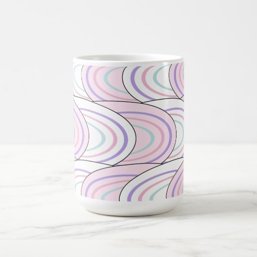Pastel Wave Abstract Pattern Coffee Mug Koffiemok (Center)