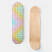 Pastel Wave Regenboog Kleuren Schaats Deck Skateboard (Voorkant)