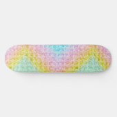 Pastel Wave Regenboog Kleuren Schaats Deck Skateboard (Horizontaal)