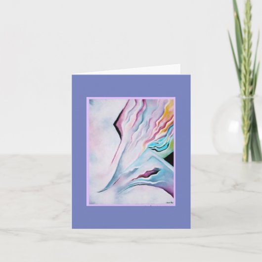 PASTEL WAVES ABSTRACTE KUNST NOTECARD KAART (Voorkant)