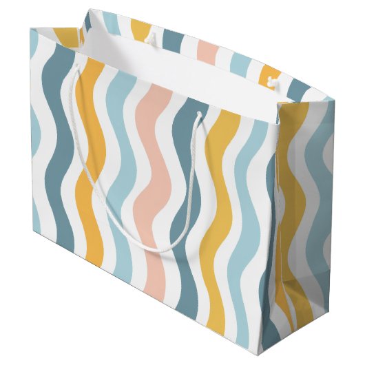 Pastel Wavy Lines  Groot Cadeauzakje (Achterkant Gekanteld)