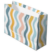 Pastel Wavy Lines  Groot Cadeauzakje (Voorkant Gekanteld)