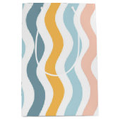 Pastel Wavy Lines  Medium Cadeauzakje (Voorkant)