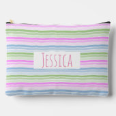 Pastel Wavy Striped Modern Personalized Etui (Voorkant)