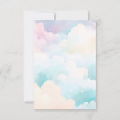 Pastel We zijn op Cloud Nine Baby shower Bedankkaart (Achterkant)