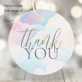 Pastel We zijn op Cloud Nine Baby shower Bedankt Bedankjes Labels