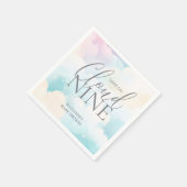 Pastel We zijn op Cloud Nine Baby shower Servet (Hoek)