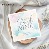 Pastel We zijn op Cloud Nine Baby shower Servet