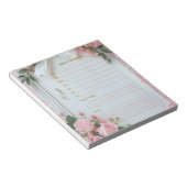 Pastel Weekplanner roze waterverf goud Notitieblok (Schuin)