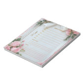 Pastel Weekplanner roze waterverf goud Notitieblok (Linkerzijde)