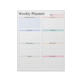 Pastel Weekplanner & To-Do List Notitieblok (Linkerzijde)