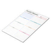 Pastel Weekplanner & To-Do List Notitieblok (Schuin)