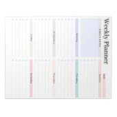 Pastel Weekplanner & To-Do List Notitieblok (Voorkant)