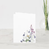Pastel Weide Bloemen Verjaardag Bedankkaart (Achterkant)