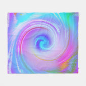 Pastel Wervelend Abstract Dekbed Fleece Deken (Voorkant (Horizontaal))