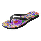 Pastel Wervelende Abstracte Patronen Teenslippers (Schuin)