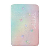 Pastel werveling holografische ster lint schattig badmat (Voorkant Verticaal)