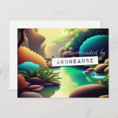 Pastel Wet van Aantrekking Overvloed Affirmatie Briefkaart (Voorkant / Achterkant)