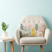 Pastel wezens met planten kussen (Stoel)