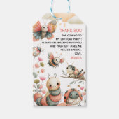 Pastel Whimsical Bugs Kids' Birthday Thank You Cadeaulabel (Voorkant)