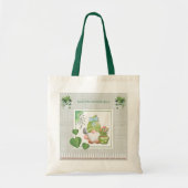 Pastel Whimsical Green Gnome Gardening Tote Bag (Voorkant)