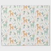 Pastel Whimsical Kerstherten – Inpakpapier (Vlak)