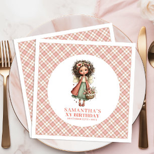 Pastel Whimsical Mooie Fee 2e Verjaardagsfeestje Servet