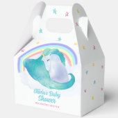 Pastel Whimsical Star Eenhoorn Regenboog Baby show Bedankdoosjes (Achterkant)