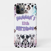Pastel Whimsische Dalmatische Verjaardagsfeest Case-Mate iPhone Case (Achterkant)