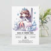 Pastel Whimsische Prinses Verjaardag Kaart (Staand voorkant)