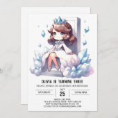 Pastel Whimsische Prinses Verjaardag Kaart (Voorkant / Achterkant)