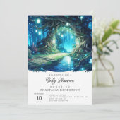 Pastel Whimsy Enchanted Forest Baby shower Kaart (Staand voorkant)