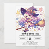Pastel Whimsy Wizard Verjaardag Kaart (Voorkant / Achterkant)