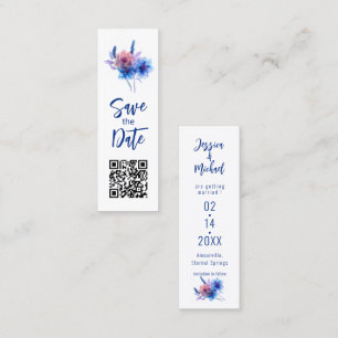 💍Pastel Whispers Meadow Bladwijzer Sla de datum o Contactkaartje