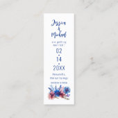 💍Pastel Whispers Meadow Bladwijzer Sla de datum o Contactkaartje (Achterkant)