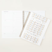 Pastel White Animal Themed Sequential Lions Rabbit Planner (Display)
